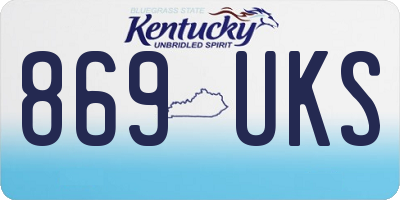 KY license plate 869UKS