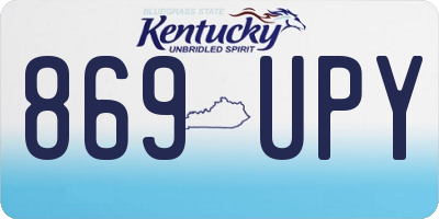 KY license plate 869UPY