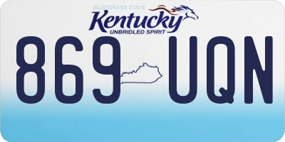 KY license plate 869UQN