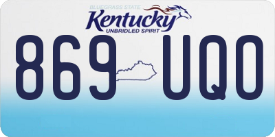 KY license plate 869UQO
