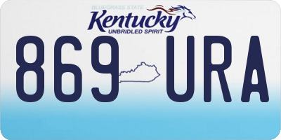 KY license plate 869URA