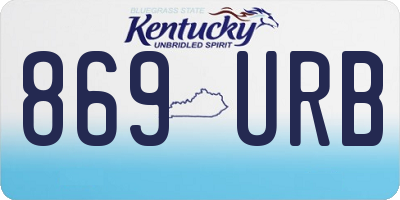 KY license plate 869URB