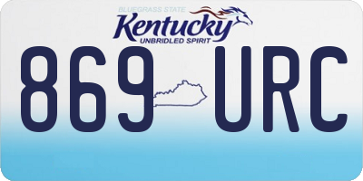 KY license plate 869URC