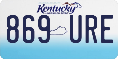 KY license plate 869URE