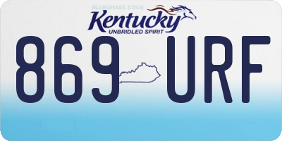 KY license plate 869URF