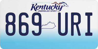 KY license plate 869URI