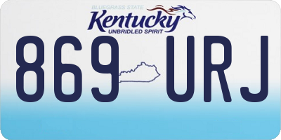 KY license plate 869URJ