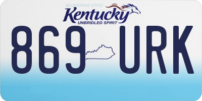KY license plate 869URK