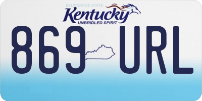 KY license plate 869URL