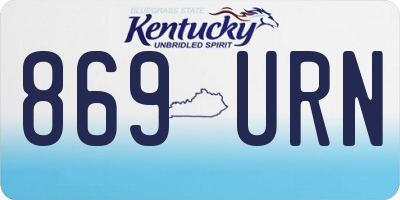 KY license plate 869URN