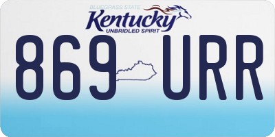 KY license plate 869URR