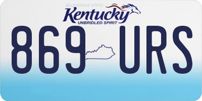 KY license plate 869URS