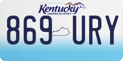 KY license plate 869URY