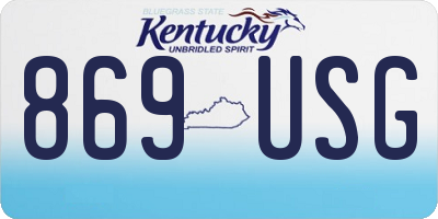 KY license plate 869USG