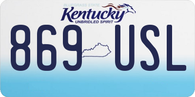 KY license plate 869USL