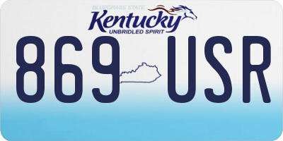 KY license plate 869USR
