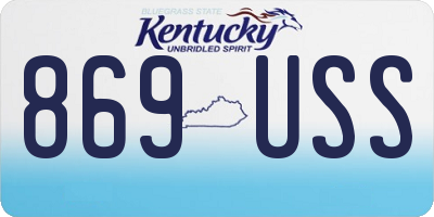 KY license plate 869USS