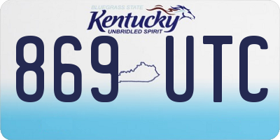 KY license plate 869UTC