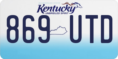 KY license plate 869UTD