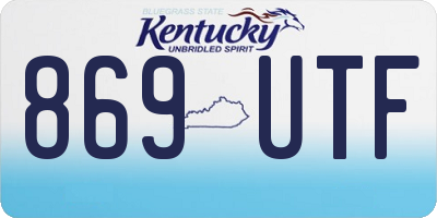 KY license plate 869UTF
