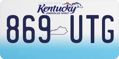 KY license plate 869UTG