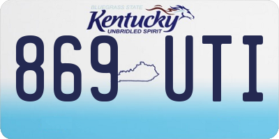 KY license plate 869UTI