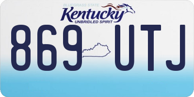 KY license plate 869UTJ