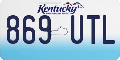 KY license plate 869UTL