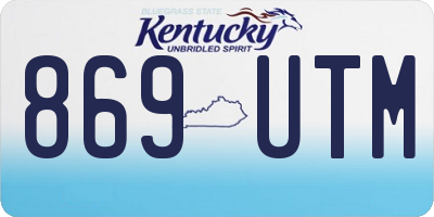 KY license plate 869UTM