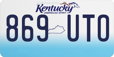 KY license plate 869UTO
