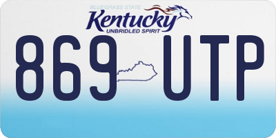 KY license plate 869UTP