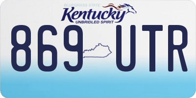 KY license plate 869UTR