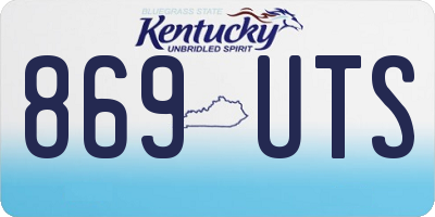 KY license plate 869UTS