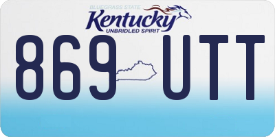 KY license plate 869UTT