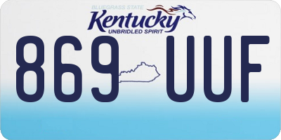 KY license plate 869UUF