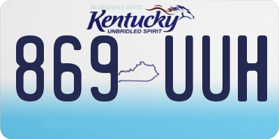 KY license plate 869UUH