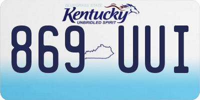 KY license plate 869UUI