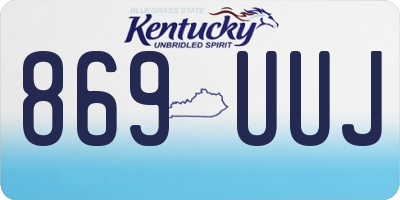 KY license plate 869UUJ