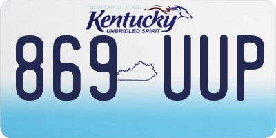 KY license plate 869UUP