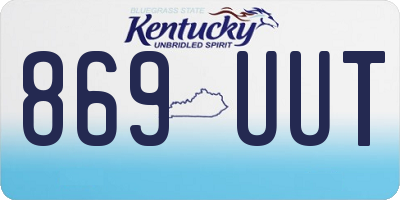 KY license plate 869UUT