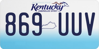 KY license plate 869UUV