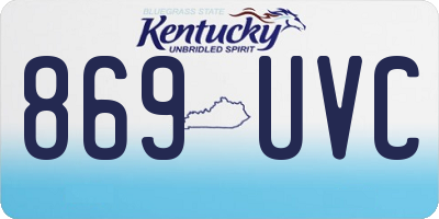 KY license plate 869UVC