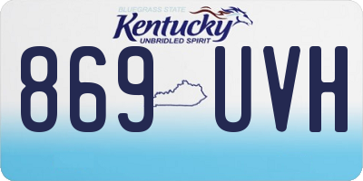 KY license plate 869UVH