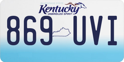 KY license plate 869UVI