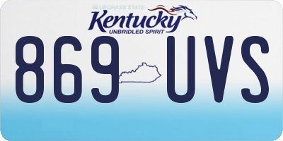 KY license plate 869UVS