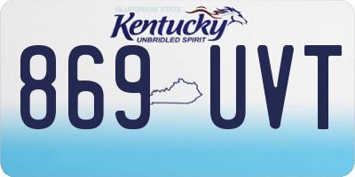 KY license plate 869UVT