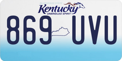 KY license plate 869UVU