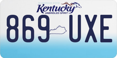KY license plate 869UXE