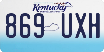KY license plate 869UXH