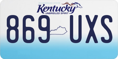 KY license plate 869UXS